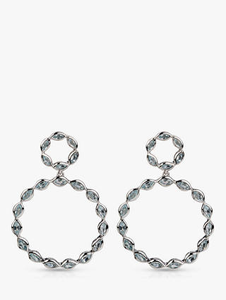 Emily Mortimer Jewellery Halcyon Round Drop Earrings, Blue Topaz