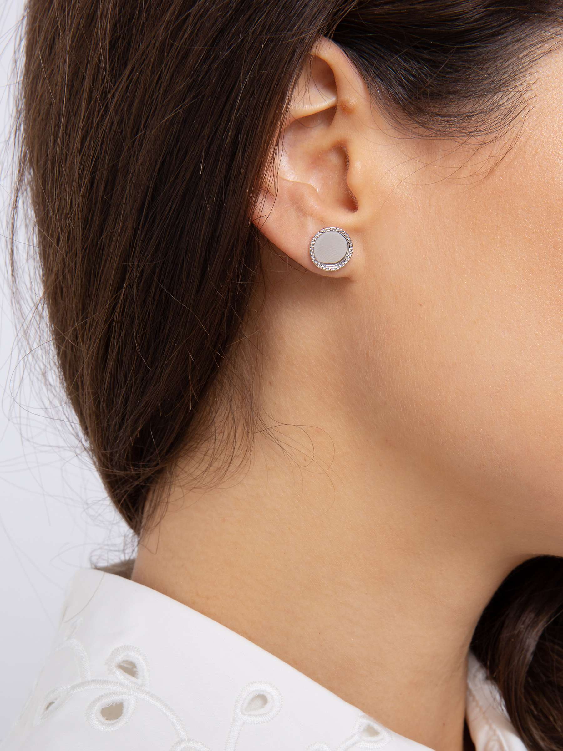 Buy Emily Mortimer Jewellery Echo Textured Stud Earrings Online at johnlewis.com