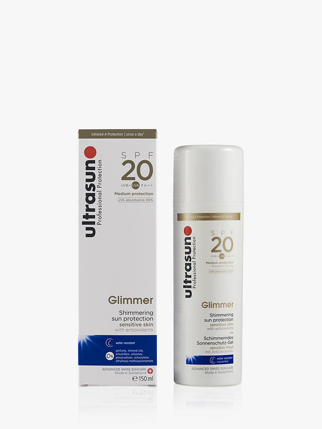 Ultrasun Glimmer Shimmering Sun Protection Body Sun Cream SPF 20, 150ml 1