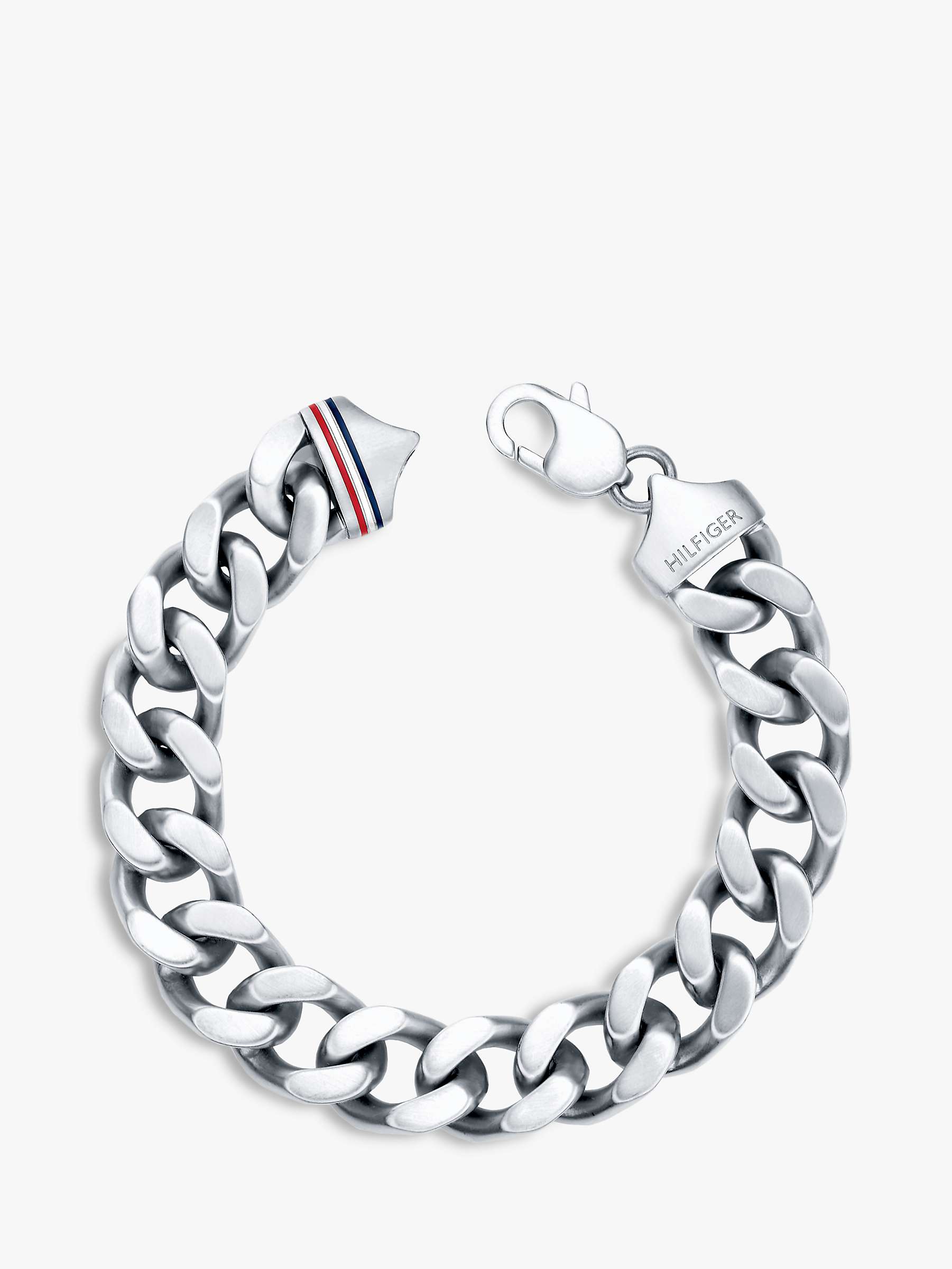 Buy Tommy Hilfiger Men's Chunky Chain Bracelet, Silver Online at johnlewis.com