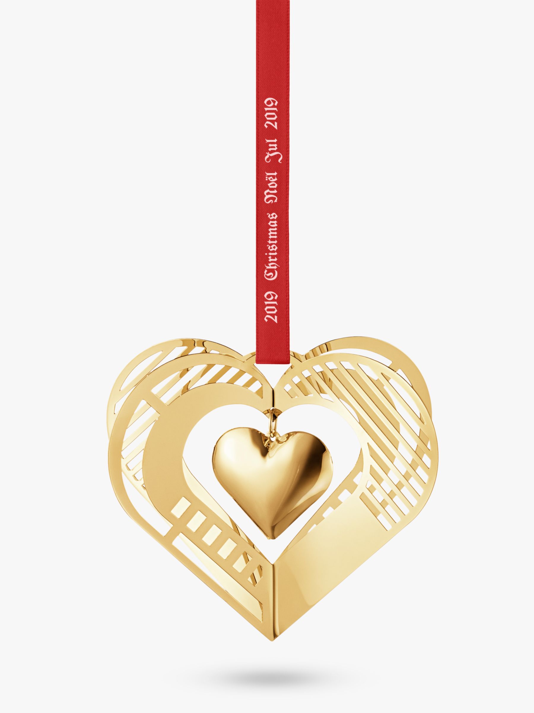 Georg Jensen Mobile Heart 2019 Christmas Tree Decoration Gold At