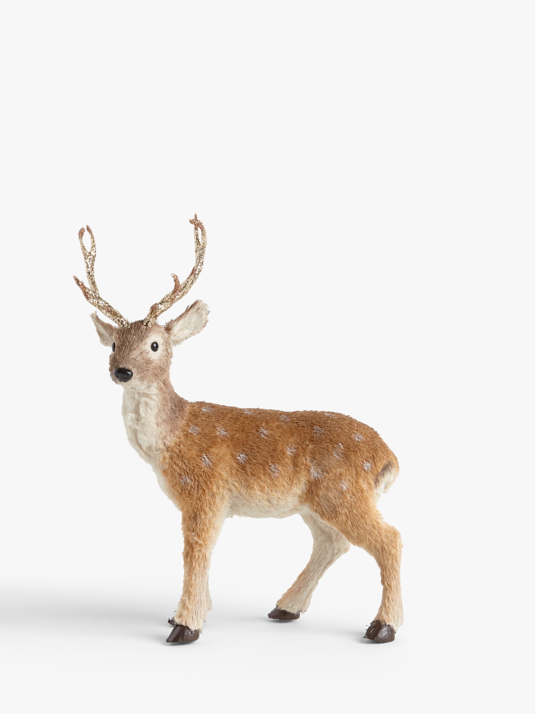 John Lewis & Partners Stag with Glittered Antlers