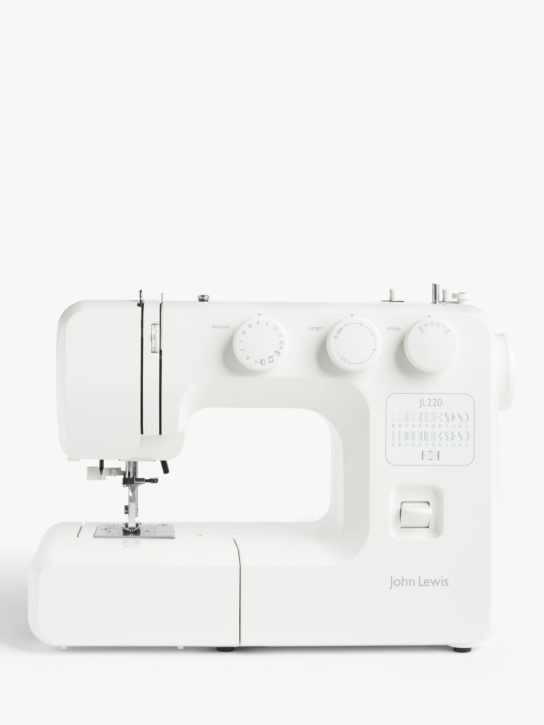 John Lewis JL220 Sewing Machine, White