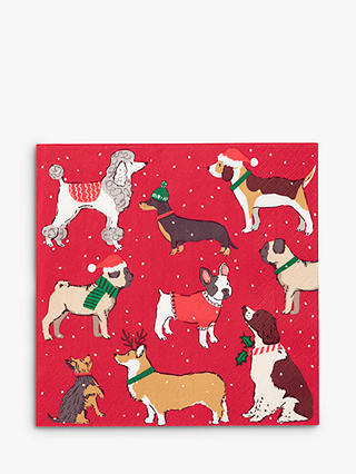 Talking Tables Christmas Hounds Disposable Napkins, Pack of 20