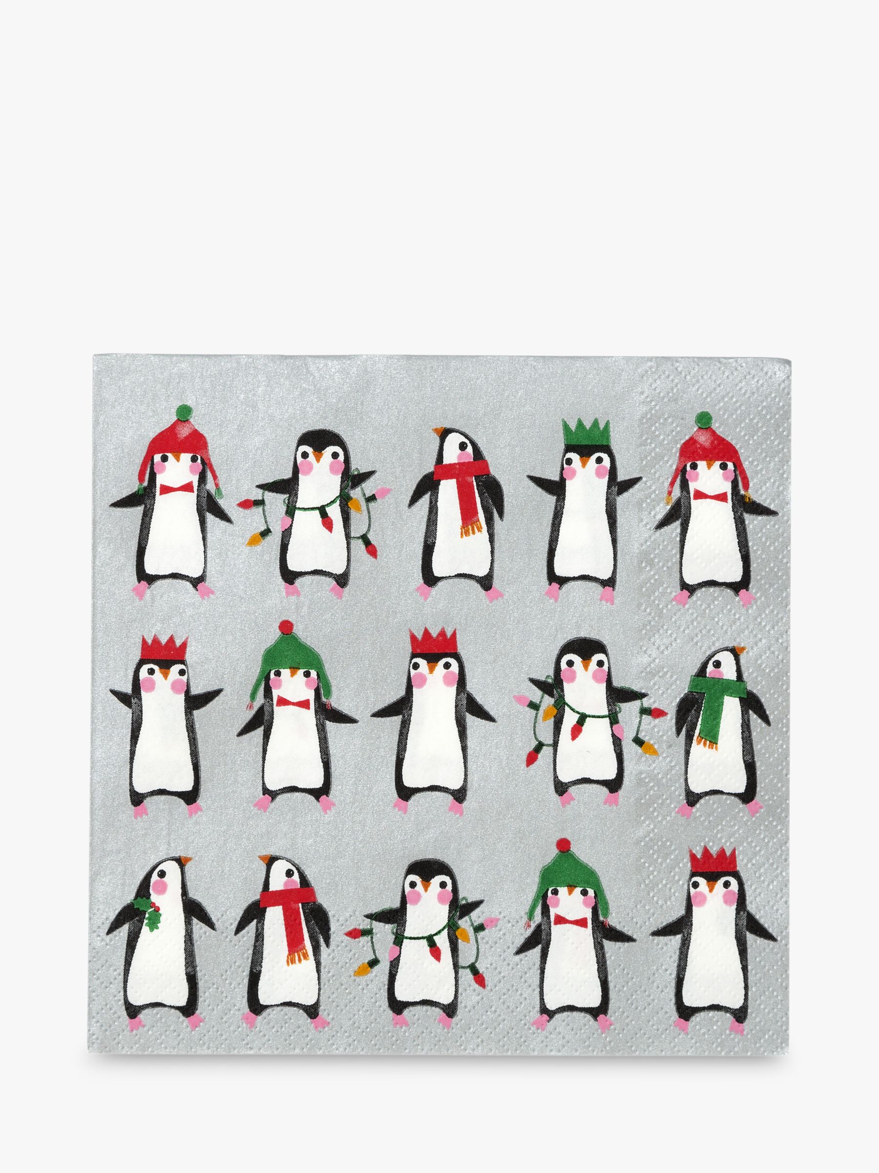 Talking Tables Penguin Pride Christmas Disposable Napkins, Pack of 20