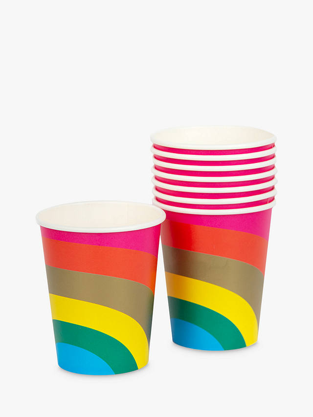 Talking Tables Foil Rainbow Disposable Cups, 250ml, Pack of 12