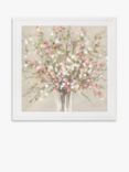 Asia Jensen - Peach Blossom Hand-Finished Framed Floral Print, 81 x 81cm, Pink/Multi