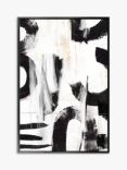 Concept III - Abstract Framed Canvas Print, 124.5 x 84.5cm, Black/White