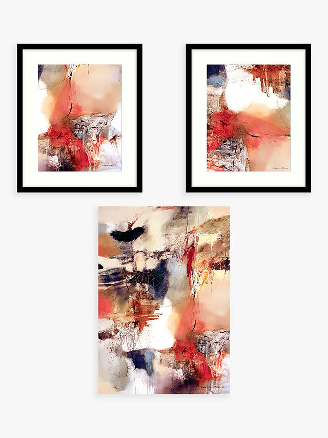 Natasha Barnes - 'At Play' Abstract Prints, Set of 3, Blush