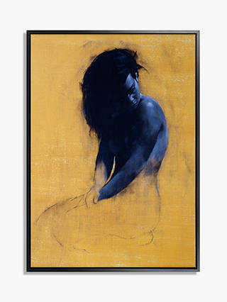 Patrick Palmer - Beauty Framed Canvas Print, 104.5 x 74.5cm, Yellow/Blue