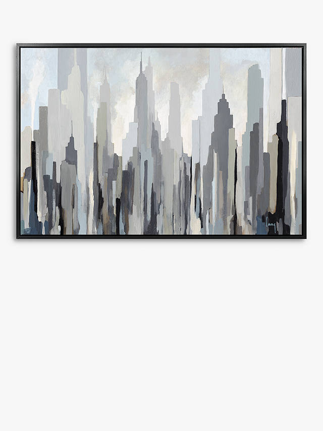 Gregory Lang - East Side Framed Canvas, 84.5 x 124.5cm, Grey