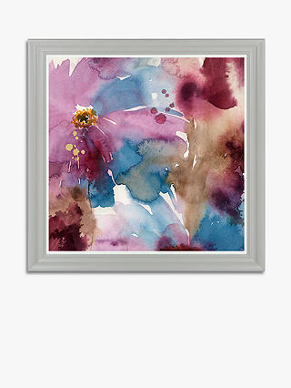 Asia Jensen - Laval I Hand-Finished Framed Floral Print, 81 x 81cm, Purple/Multi