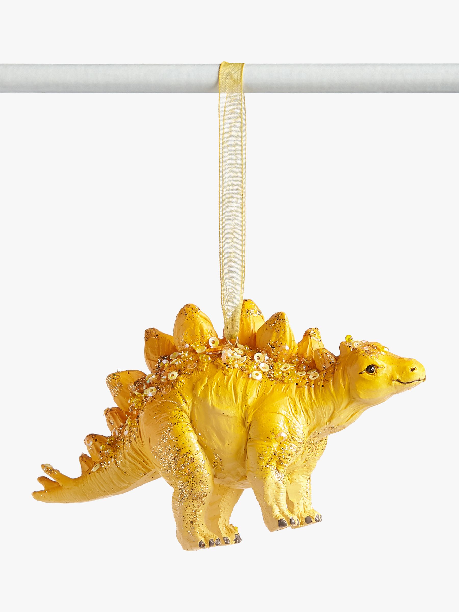 John Lewis & Partners ABC Stegosaurus Dinosaur Tree Decoration, Yellow