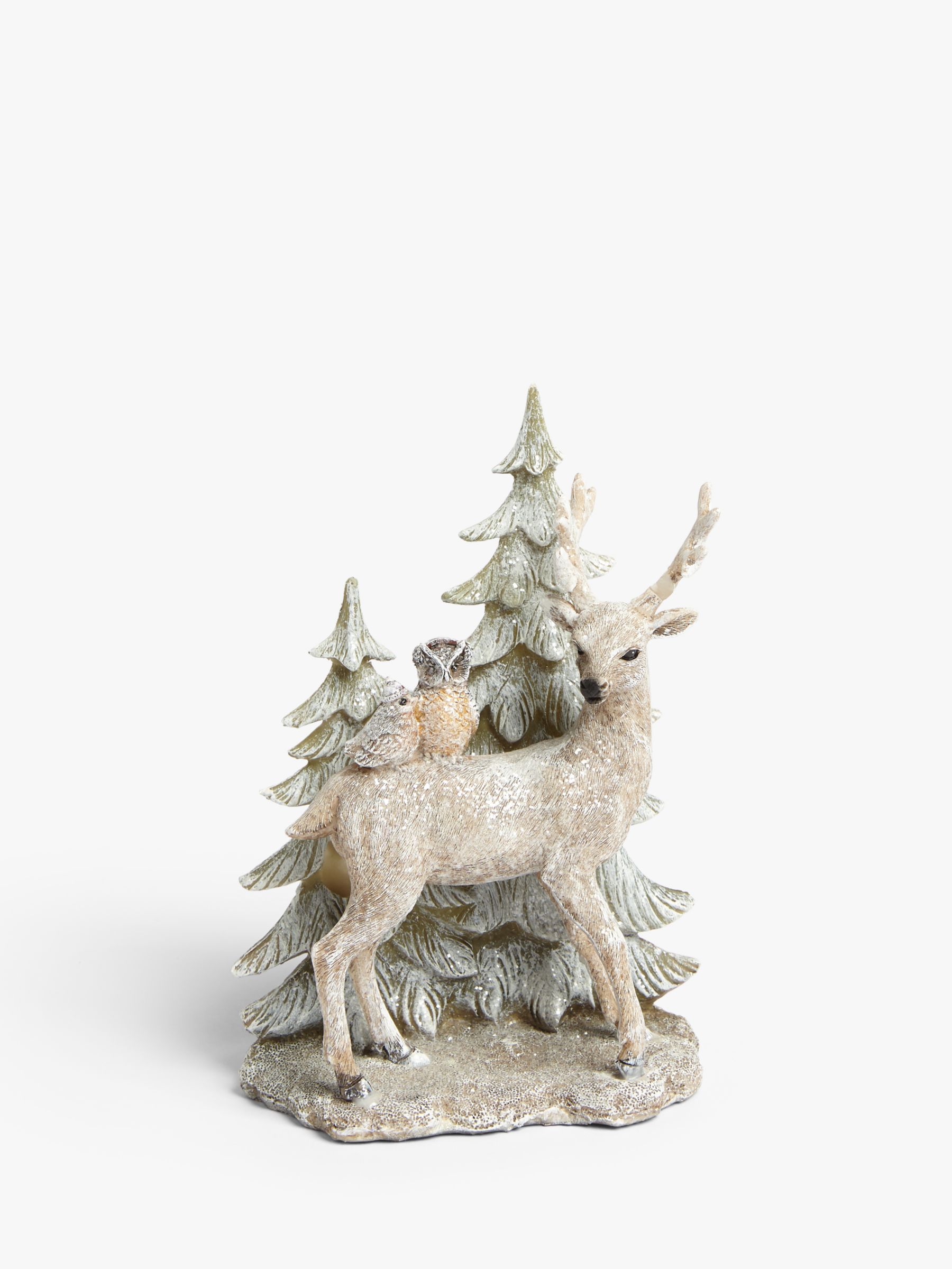 John Lewis & Partners Snowscape Woodland Animals Figure at ...