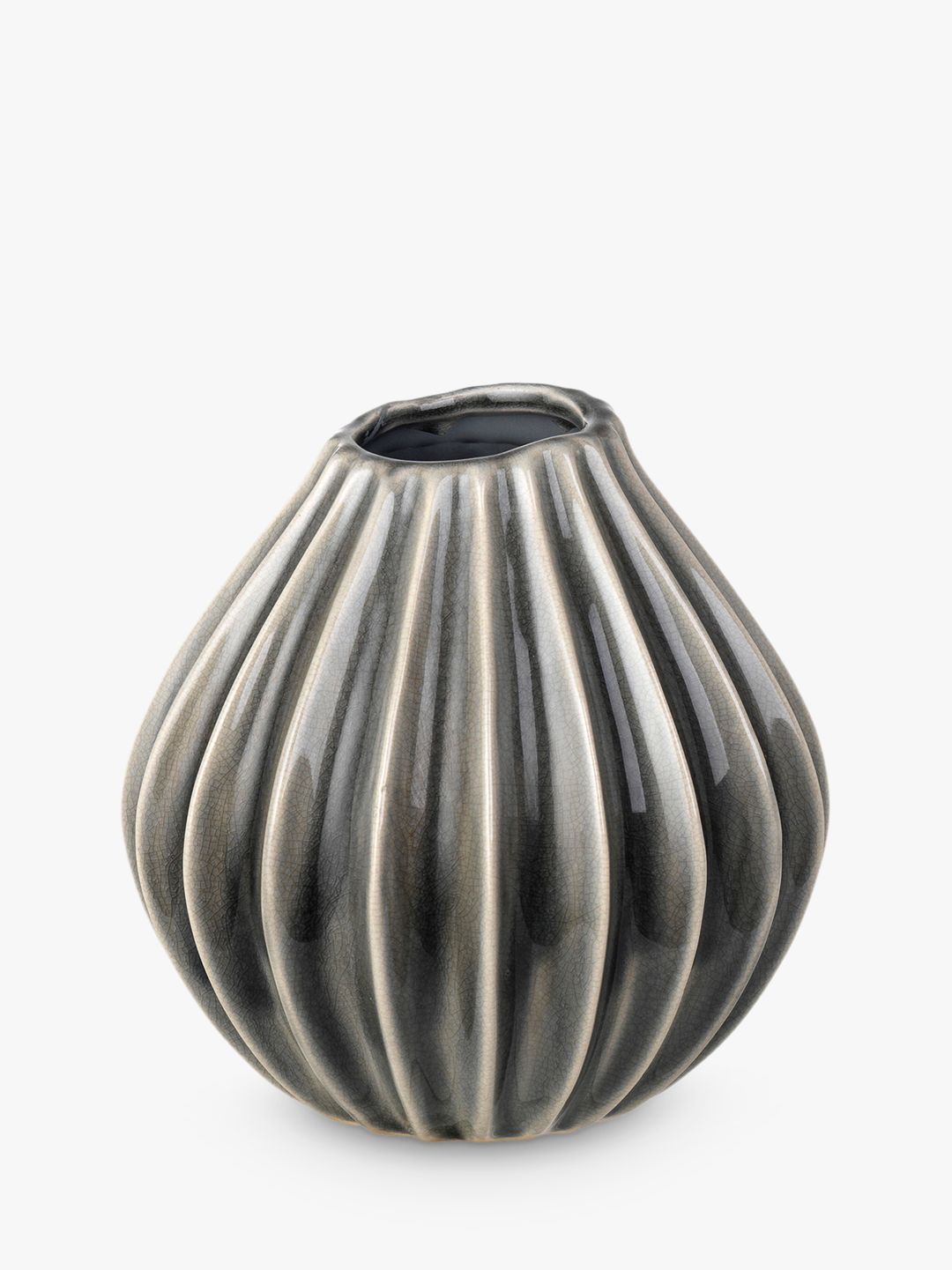 Broste Copenhagen Wide Ceramic Vase, H15cm