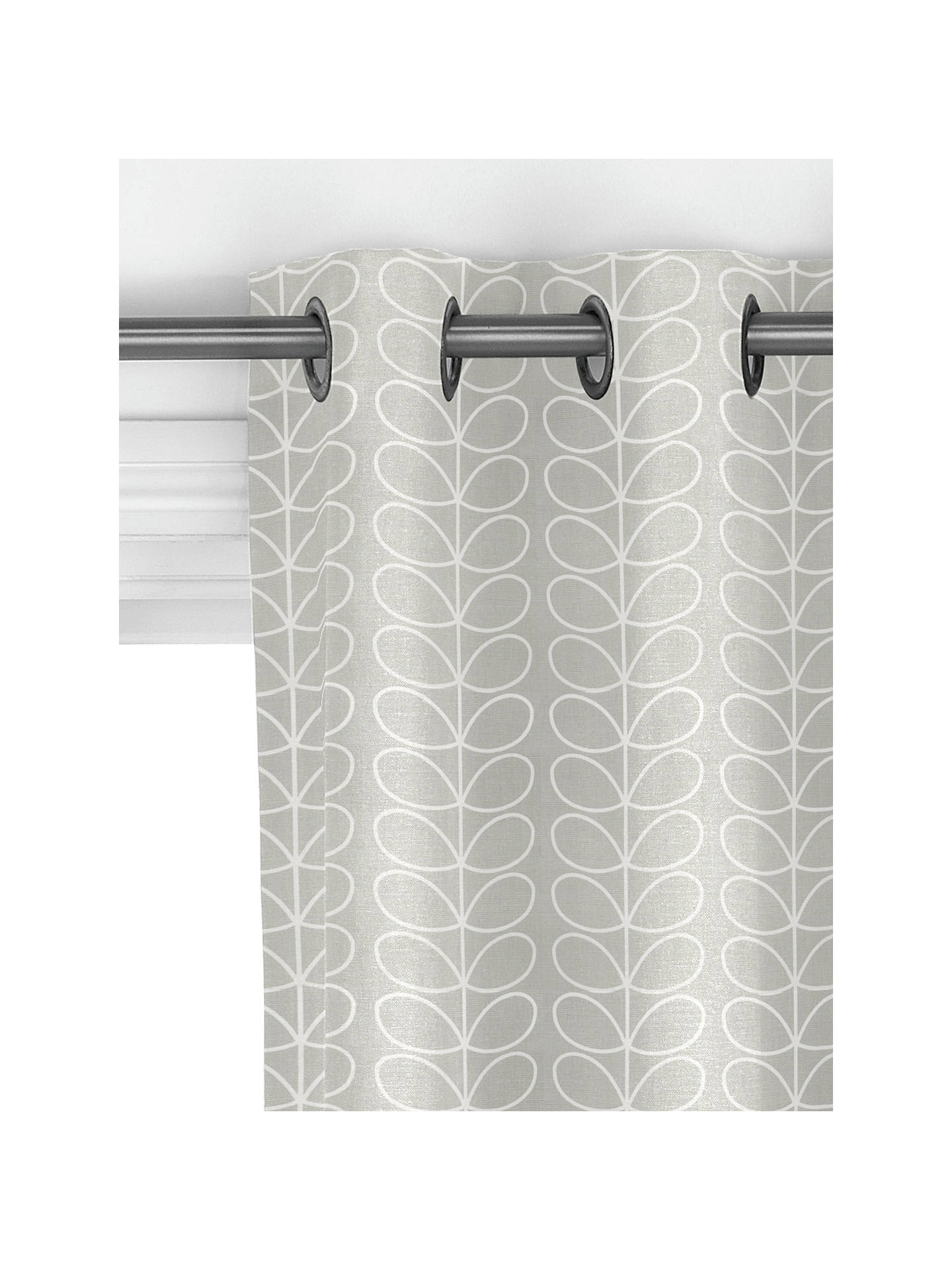 Orla Kiely Linear Stem Made to Measure Curtains, Silver