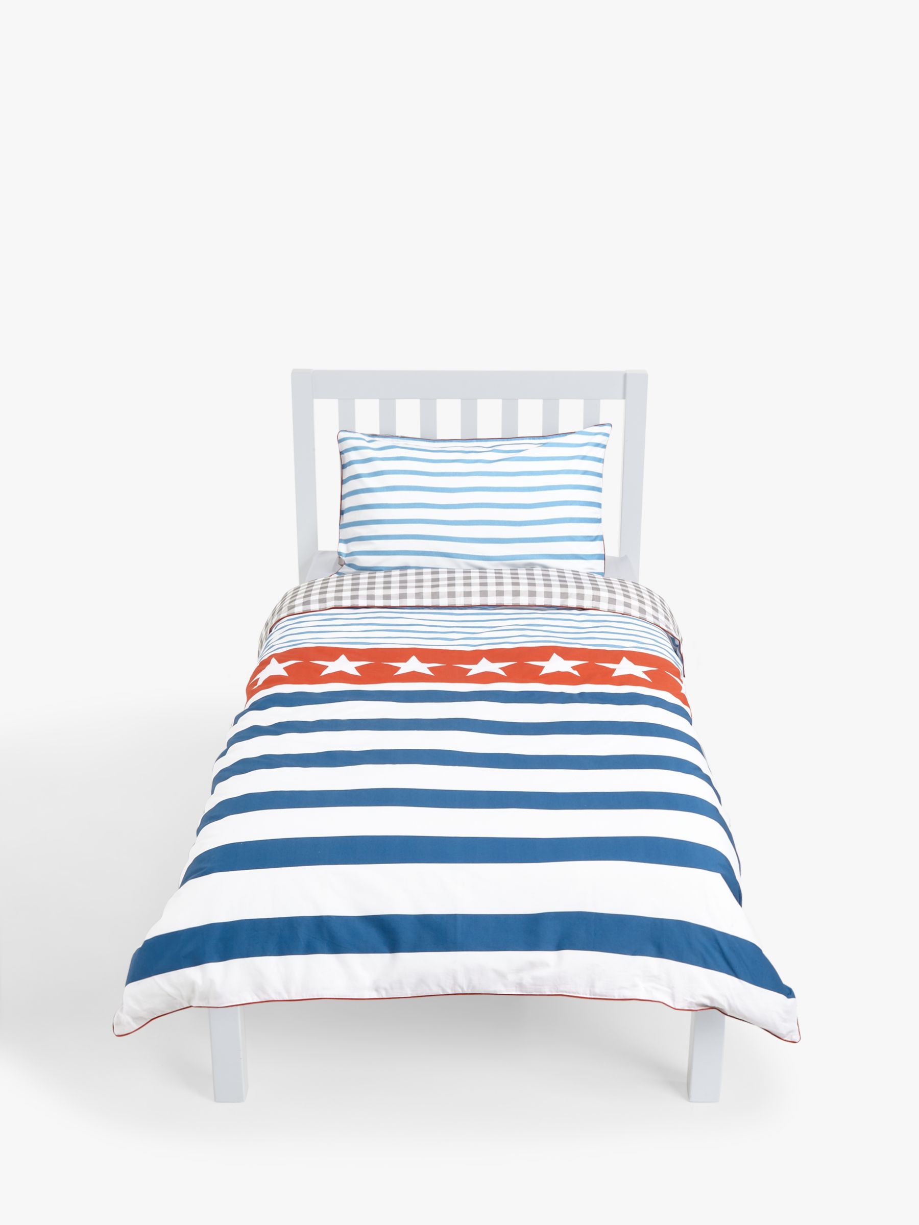 Little Home At John Lewis Stars Stripes Reversible Duvet Cover