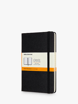 Moleskine Medium Hardcover Ruled Notebook, Black