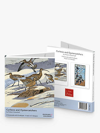 Museums & Galleries Curlews & Oyster Catchers Note Cards, Pack of 8