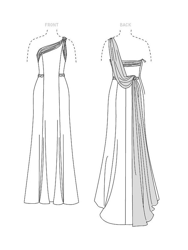 Vogue Women's Gown Sewing Pattern, 1616, E5