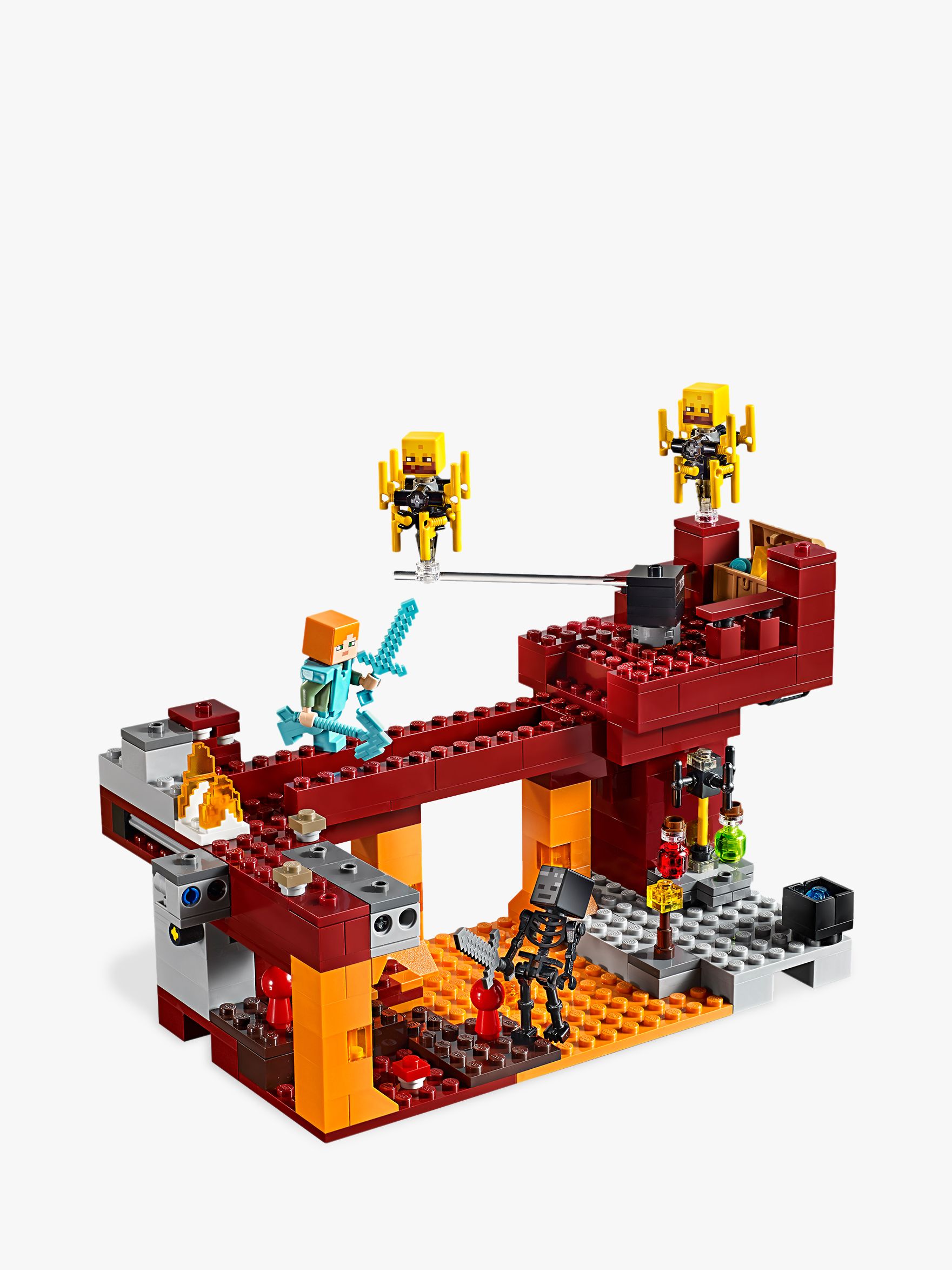 lego minecraft the blaze bridge playset