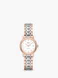 Longines L43211127 Women's Presence Automatic Date Two Tone Bracelet Strap Watch, Silver/Rose Gold