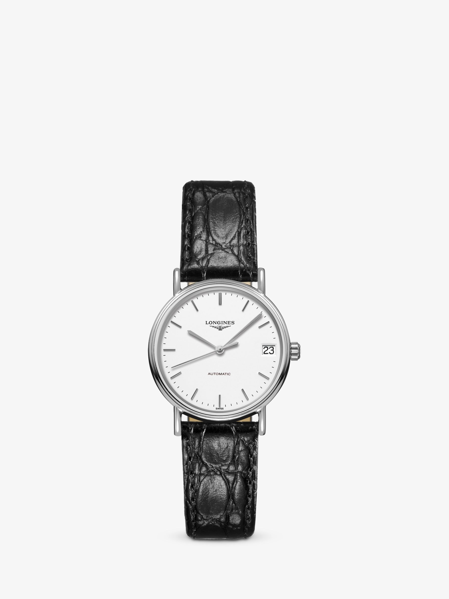 white leather strap watch