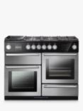 Rangemaster NEX110SODFF Nexus Steam 110 Dual Fuel Range Cooker, A Energy Rating, Stainless Steel