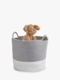Great Little Trading Co Rope Storage Basket, Ivory/Grey
