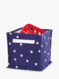 Great Little Trading Co Canvas Storage Cube Box, Navy Stardust