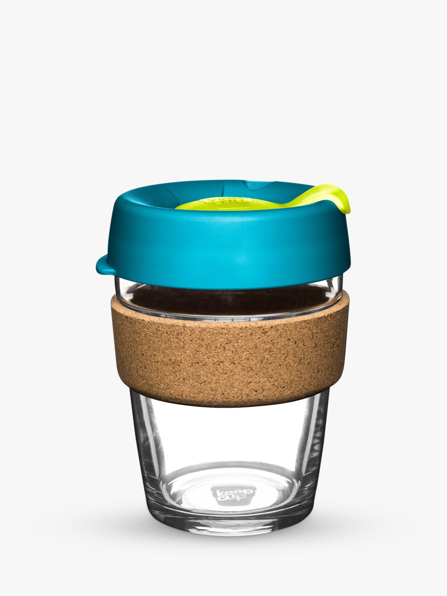 Keepcup Cork Brew Reusable 12oz Glass Coffee Cup Travel Mug 340ml At John Lewis And Partners