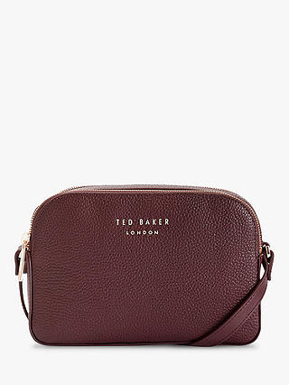 Ted Baker Daisi Leather Camera Bag, Red Bordeaux