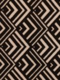 Montreux Fabrics Exclusive Monochrome Art Deco Triangles Print Fabric, Black/Mini
