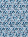 Viscount Textiles Pansy Print Babycord Fabric, Light Blue