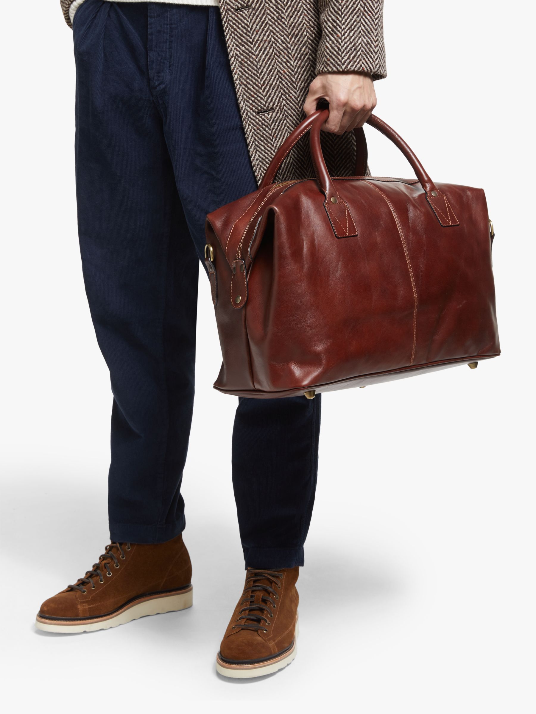 Buy John Lewis Made in Italy Leather Holdall Online at johnlewis.com