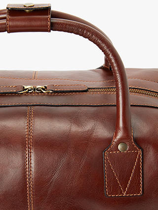 John Lewis Made in Italy Leather Holdall, Tan