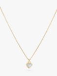 Leah Alexandra Moonstone Heart Pendant Necklace, Gold