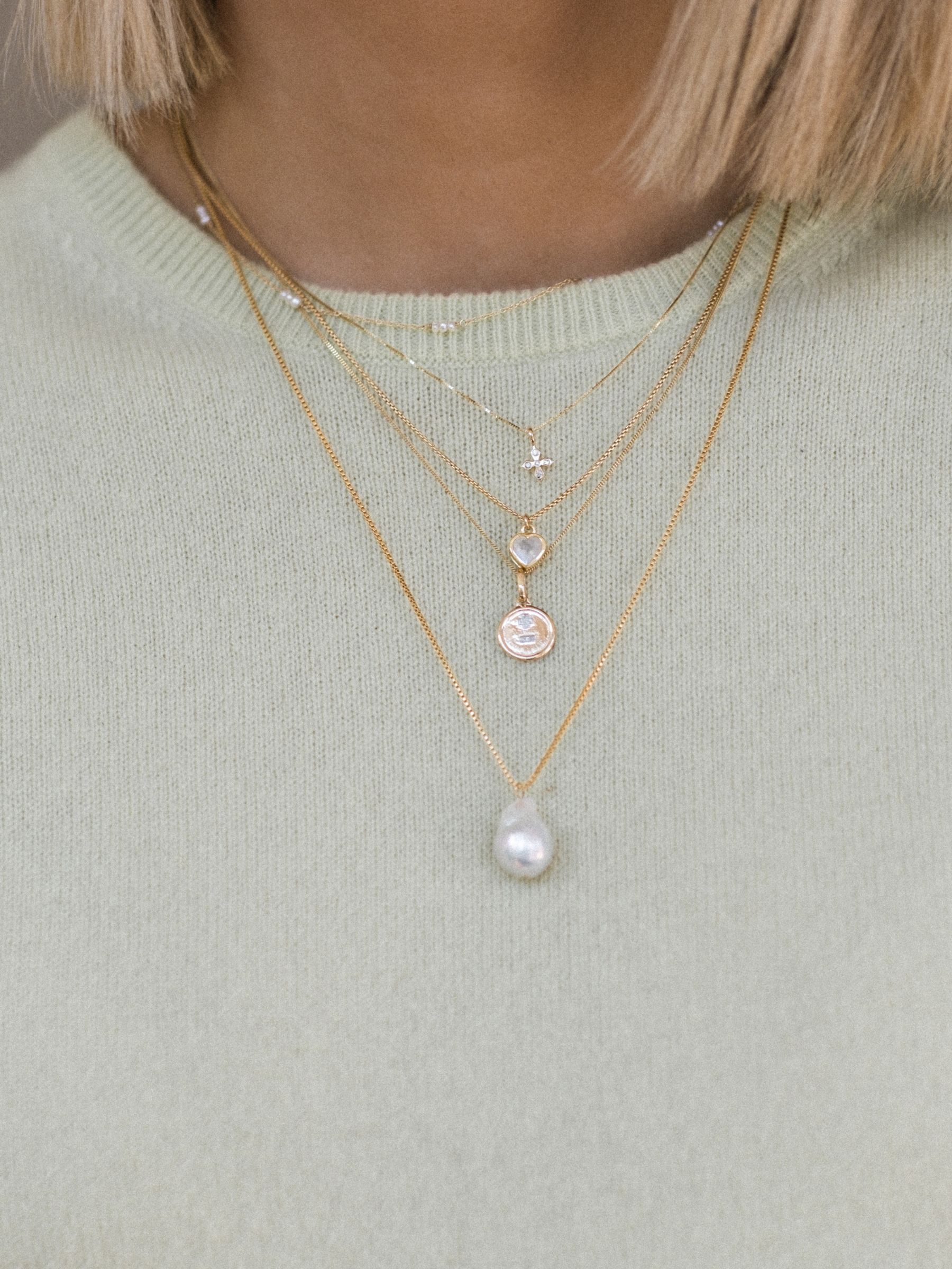 Buy Leah Alexandra Moonstone Heart Pendant Necklace, Gold Online at johnlewis.com