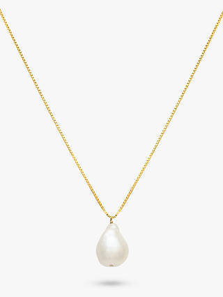 Leah Alexandra Baroque Freshwater Pearl Pendant Necklace, Gold