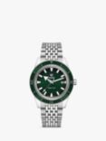 Rado R32505313 Men's Captain Cook Automatic Date Bracelet Strap Watch, Silver/Green