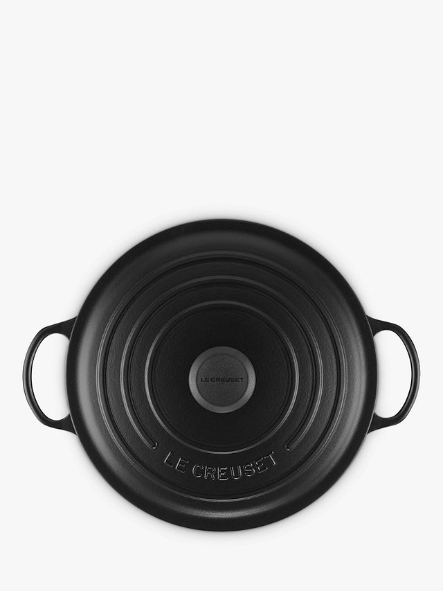 Le Creuset Essentials Cast Iron Round Casserole Soup Pot, 26cm, Satin Black