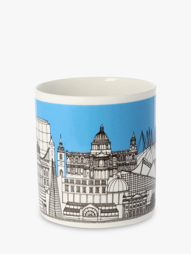 EAST END PRINTS Quite Big London Mug, 350ml, Sky Blue
