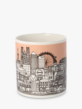 EAST END PRINTS Quite Big London Mug, 350ml, Pink