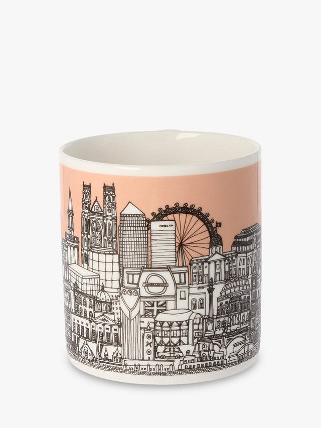 EAST END PRINTS Quite Big London Mug, 350ml, Pink