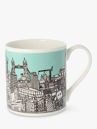 EAST END PRINTS Quite Big London Mug, 350ml, Mint