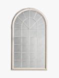 Fura Outdoor Garden Wall Window Style Arched Mirror, 131 x 75cm