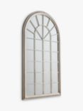 Gallery Direct Fura Outdoor Garden Wall Window Style Arched Mirror, 131 x 75cm