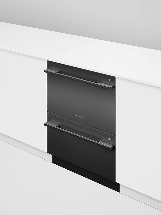 Buy Fisher & Paykel DD60DDFHB9 Double DishDrawer™ Integrated Dishwasher, Black Brushed  Stainless Steel Online at johnlewis.com