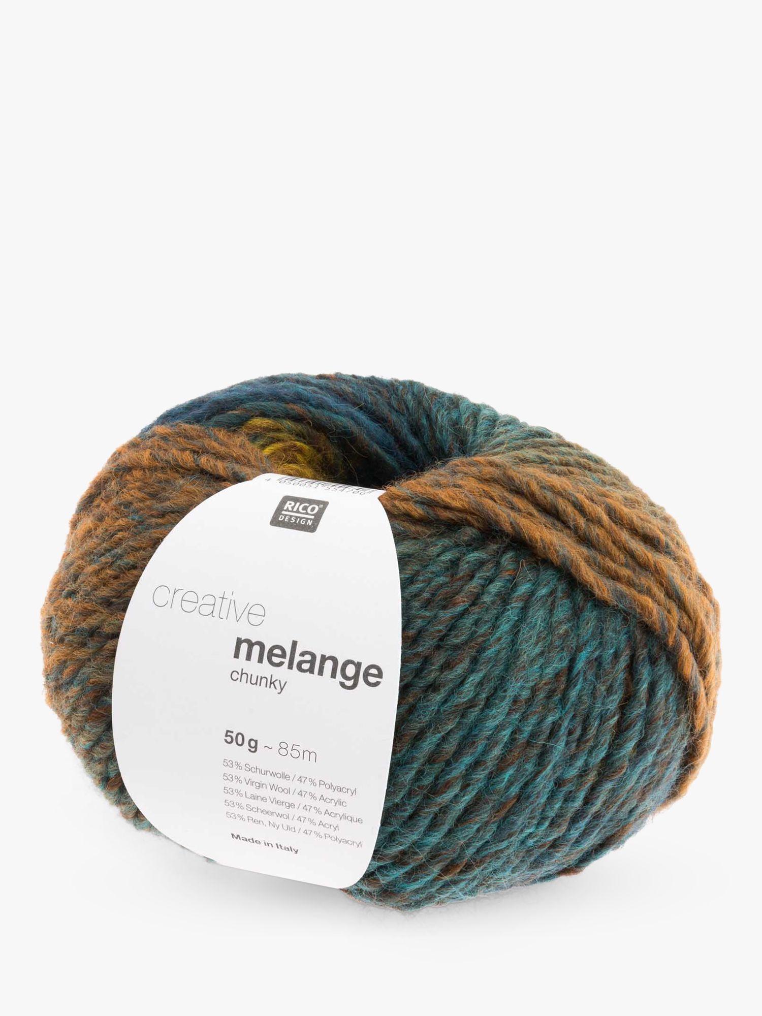 Rico Design Creative Melange Chunky Yarn, 50g, Cinnamon Azur