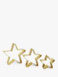 John Lewis & Partners Stars Nesting Cookie Cutters, Set of 3, Gold